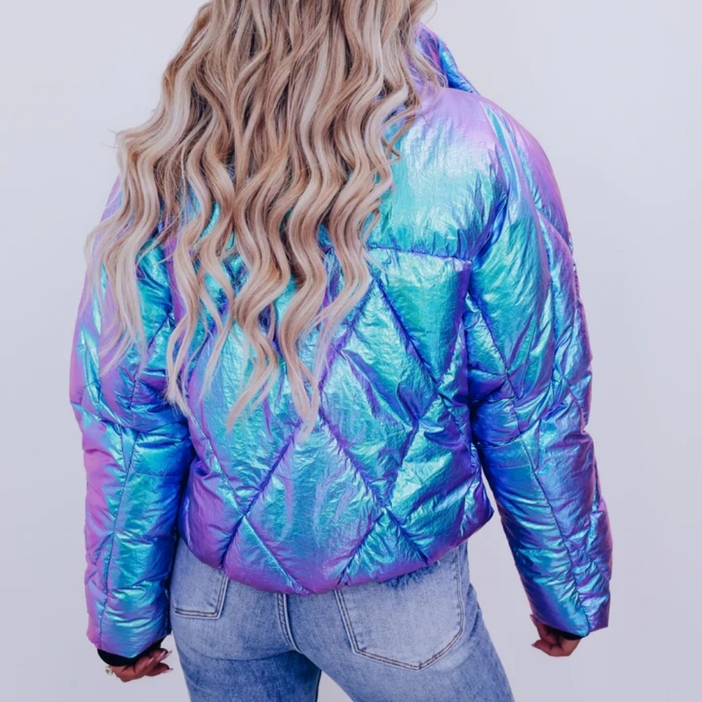 Iridescent Puffer Jacket - Picture 2 of 5
